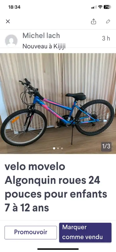 velroues 24 pouces pour enfants 7 à 12 ans, View more