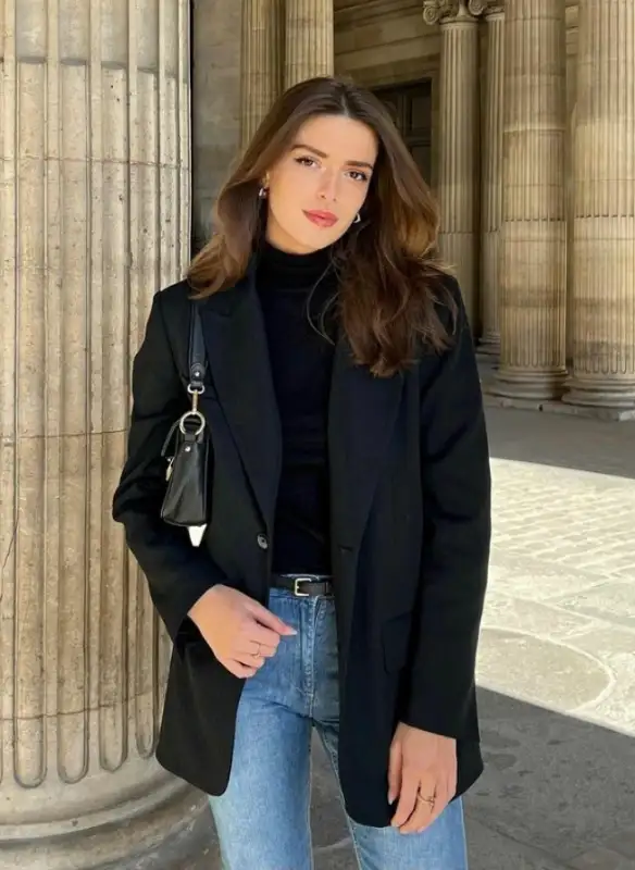 Zara wool blazer coat jacket manteau veston dress robe aritzia in Clothing in City of Montréal - Image 2
