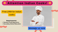 " Calling All Indian Cooks! ✨ FREE LMIA Offer for Canada."