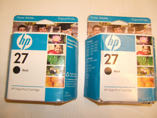 HP 27 INK CARTRIDGES (2) in Printers, Scanners & Fax in Sault Ste. Marie
