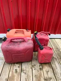 Four gas cans