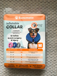 Brand New BENCMATE protective inflatable dog collar Medium