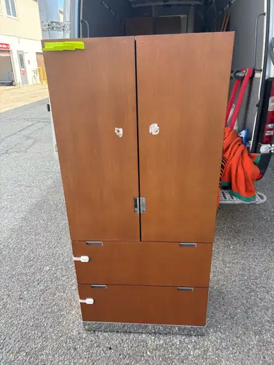 Free delivery used Wooden Cabinet with Shelves and Drawers, View more