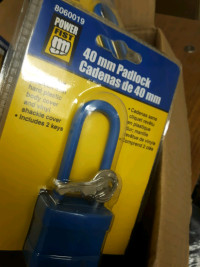 4 of   Individually keyed long shackle steel    padlocks