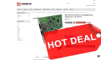 QNAP LAN-1G2T-I210 Dual-Port 1 GbE Gigabit Network Card, View more