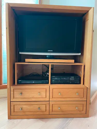 Oak tv cabinet, View more