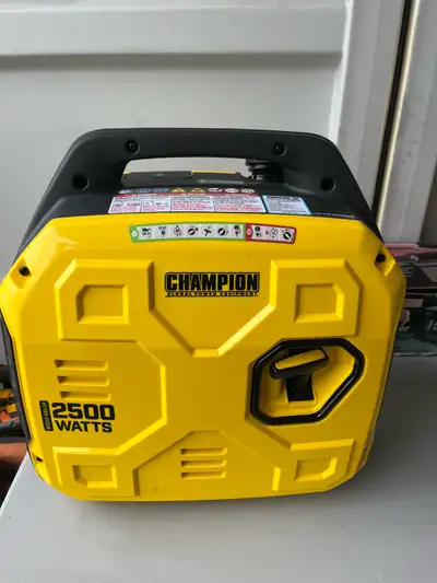 This Champion 2500-Watt inverter generator is your perfect portable power solution! This unit is in...