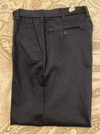 Cintas Mens 100% Cotton Navy Blue Pleated Work Pants Size 29