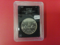 1957      Authenticated VG Canadian Silver   Dollar