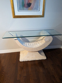 Side and end table w glass top sold as a pair