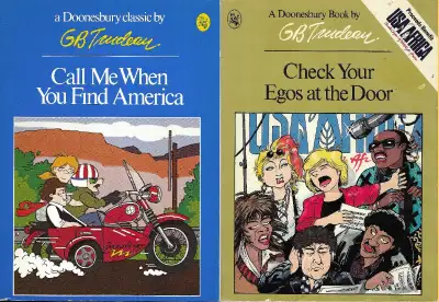 2 x DOONESBURY: Call Me When You Find America & Check Your Egos, View more