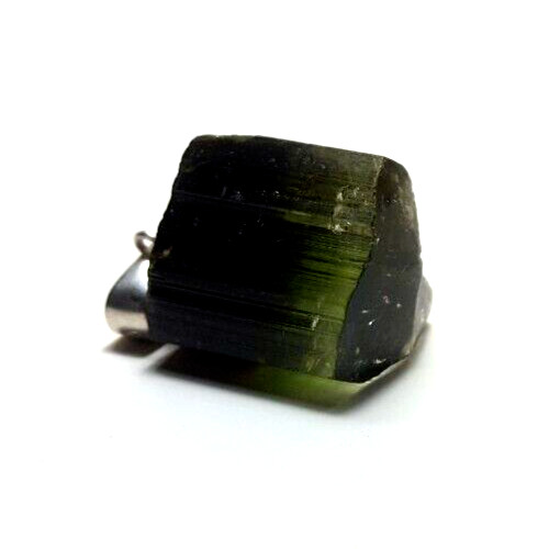 Green/White Capped Terminated Tourmaline  Crystal Pendant in Jewellery & Watches in Sudbury - Image 4