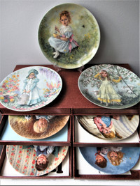 7 Collector Plates Mother Goose Series by John McClelland 80s