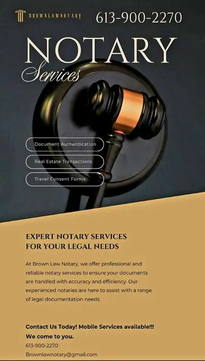 Good day Expert notary services mobile services, international notary for all your legal needs with...
