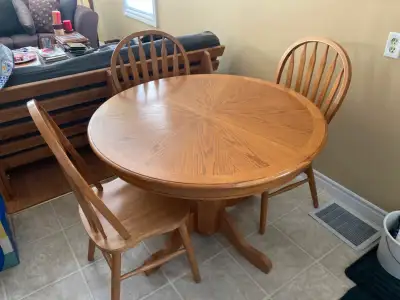 Kitchen table and 3 chairs for sale, View more