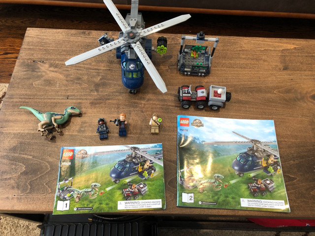 Lego Jurassic World set 75928: Blues helicopter pursuit in Toys & Games in City of Toronto