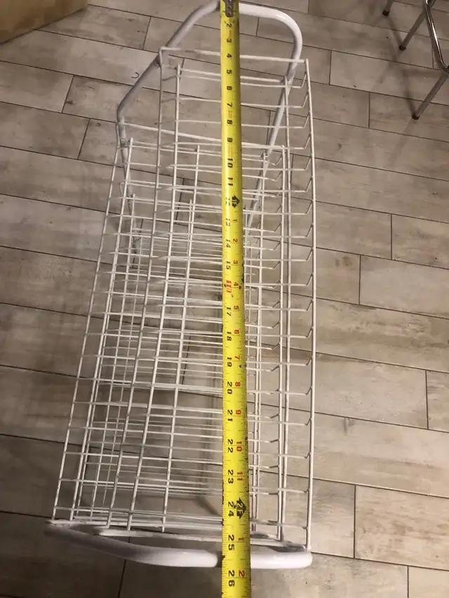 White Wire Shoe Rack $10 in Storage & Organization in St. Albert - Image 3