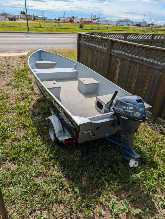 !!!SOLD!!!    14' FISHING/UTILITY BOAT, OUTBOARD MOTOR & TRAILER in Powerboats & Motorboats in Lloydminster - Image 11