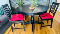 IKEA Extendable dining table + 4 Chairs+ coffee table 