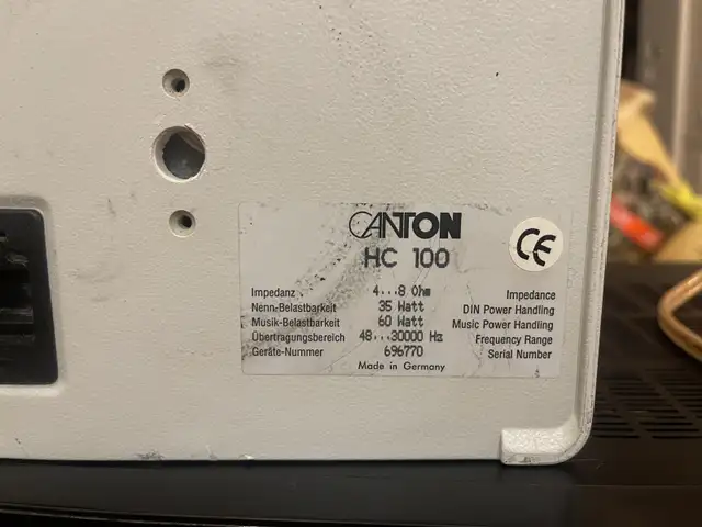 Canton HC-100 speakers - set of three plus one for parts in Speakers in Markham / York Region - Image 7