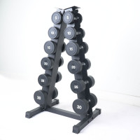 5-30lb No odour Urethane Dumbbell set with stand - brand new!