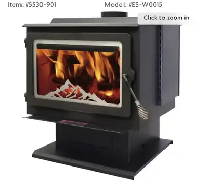 EPA Wood Stove w/ Blower and Scenic Door Insert, View more