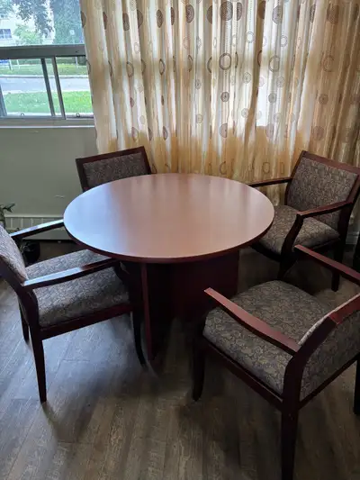 Round Conference / Dining Table and Chairs Set, View more