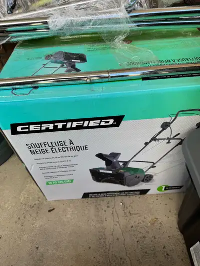 Certified Electric Snow Blower, View more