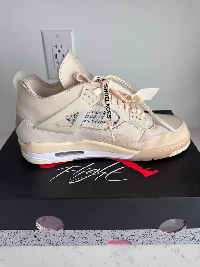 Nike Jordan 4 off white Virgil Abloh size 10.5 mens in Men's Shoes in Mississauga / Peel Region - Image 8