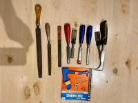 Assorted files and chisels
