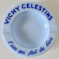 Vintage. Collection. Cendrier Vichy Celestins. Opalex. France