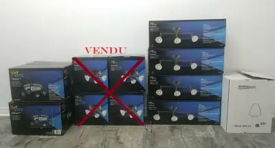 Luminaires, différents modèles tous neufs dans la boîte, View more