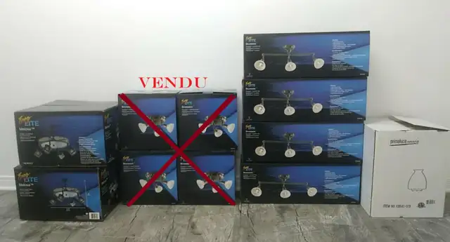 Luminaires, différents modèles tous neufs dans la boîte in Indoor Lighting & Fans in Laval / North Shore - Image 2