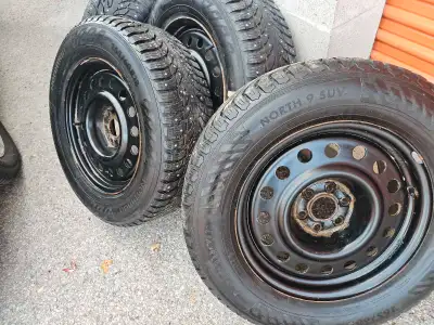 265 60 18 Nordman by Nokian Made in Finland Winter Tires on rims Only one winter on the tires They a...