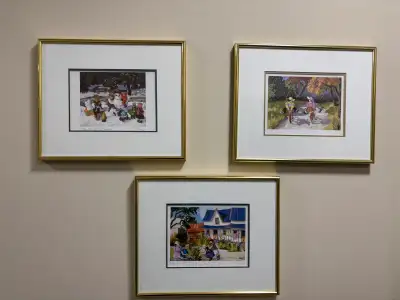 Set of 3 framed prints, View more