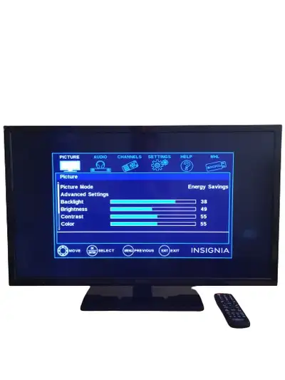 32" Led TV Insignia Son dts * Vente finale, aucun remboursement ni échange État: Usagé, bonne condit...