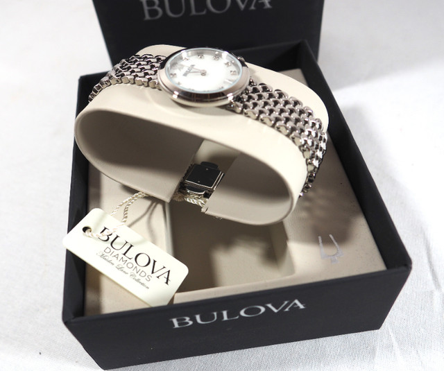 Ladies Bulova Watch 96P163 w/ mother-of-pearl dial Quartz in Jewellery & Watches in St. Albert - Image 3