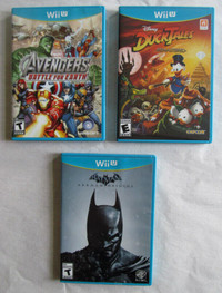 Wii U GAMES, BATMAN, AVENGERS, DUCKTALES, ORIGINAL CASES