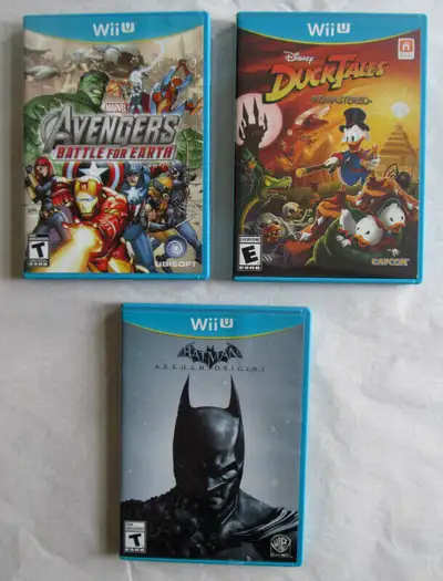 Wii U GAMES, BATMAN, AVENGERS, DUCKTALES, ORIGINAL CASES, View more