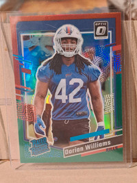 NFL Card- Dorian Williams #309 Rated Rookie Red Green Optic