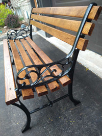 Cast Iron and wood Garden or park bench