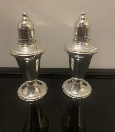 Sterling Silver Salt Pepper Shakers, View more