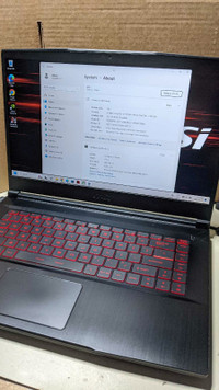 MSI Gaming Laptop, i7-10750H,RTX2060,16GB,512GB,Windows 11
