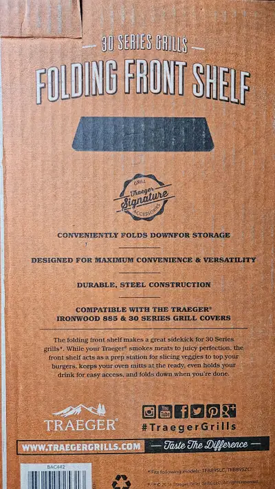 Traeger Folding Front Shelf and Grill Cover New  $150, View more