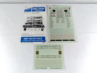 Decals available for sale: 1. Accu-Cals Multipak HO Decals Boston & Maine 5805H - (I have 1 of these...