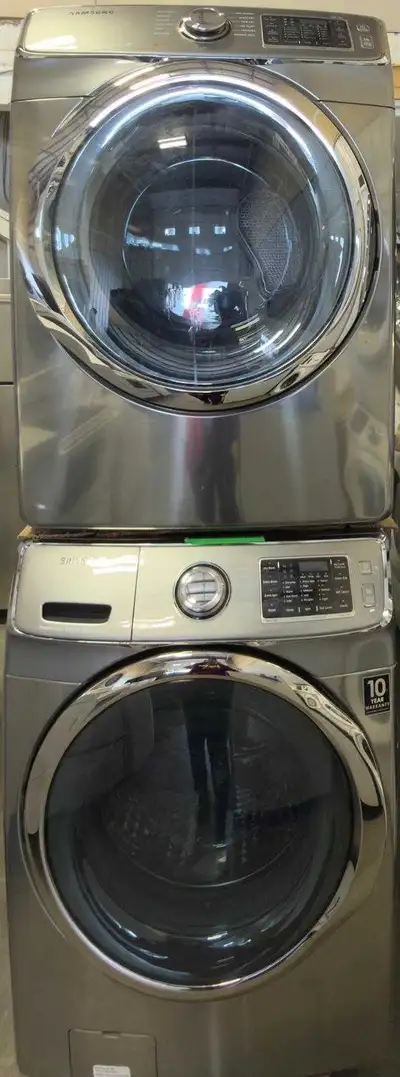 Samsung silver washer and dryer with free delivery, View more