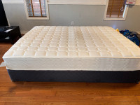 Queen mattress with box frame