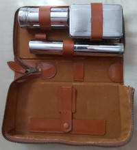 Vintage Men's Tan Leather Travel Bag - Estate Sale