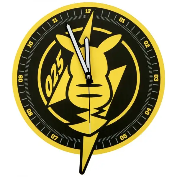 Pokémon Pikachu Thunderbolt Black and Yellow Wall 12" Clock New in Home Décor & Accents in Markham / York Region - Image 2