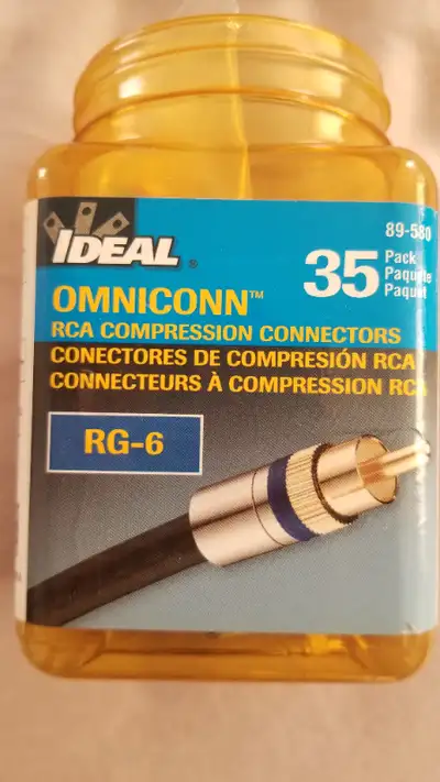 RCA Compression Connectors RG-6 Brand new, View more